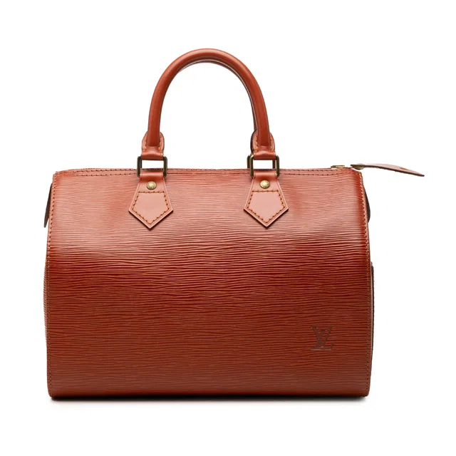 Brown Louis Vuitton Epi Speedy 25 Boston Bag in Brown Leather from Designer Revival