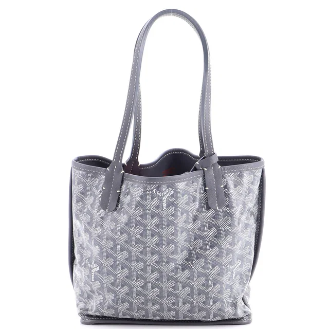 Goyard Anjou Reversible Tote Coated Canvas Mini in gray Coated canvas from Rebag