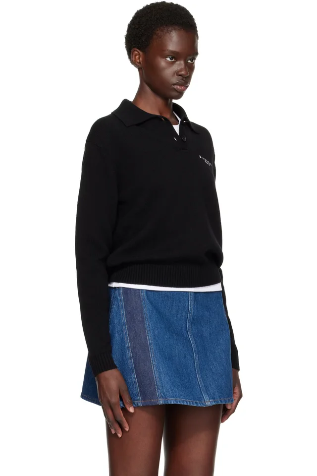 Givenchy Black Wool & Cashmere Polo, photo 2 of 4 from SSENSE
