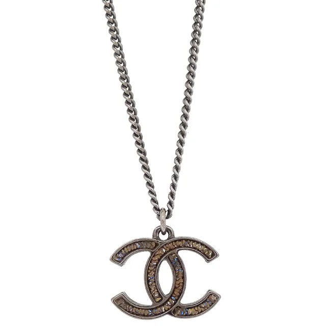 Chanel CC Chain Necklace Silver A15P in Silver from AMORE Vintage Tokyo