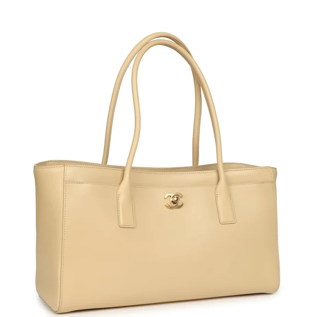 Chanel Small Cerf Shopping Bag Beige Calfskin Gold Hardware in Beige Calfskin from Madison Avenue Couture, photo 2 of 2