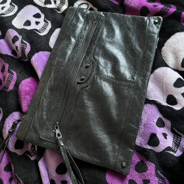 Balenciaga Women's Clutch bags - Black in black Leather from Depop