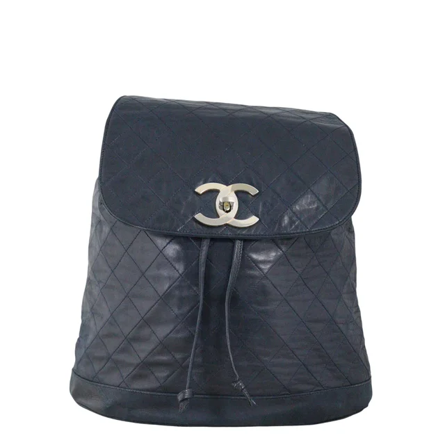 Chanel Vintage Drawstring Backpack in Lambskin from Luxe.It.Fwd