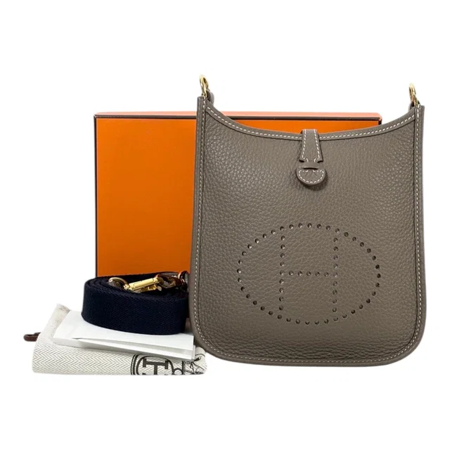 Hermès Evelyne Mini Bag in Etoupe - Full Set in Taupe from Luxury Promise