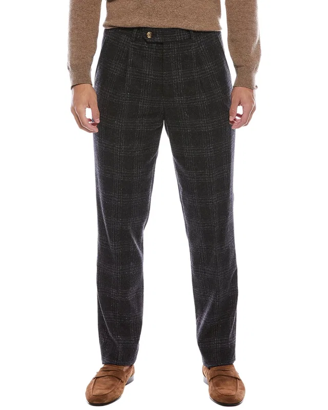 Brunello Cucinelli Leisure Fit Silk & Wool-Blend Pant, image 1 of 1 from Gilt