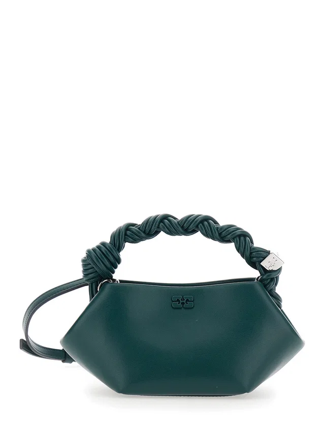 GANNI Top Handle Bag — Green Leather in Green Leather from HEWI