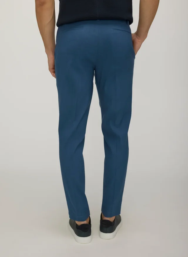 Kit and Ace En Route Slim Linen Pants in Dark Denim Comfort Linen, photo 4 of 4 from Kit and Ace