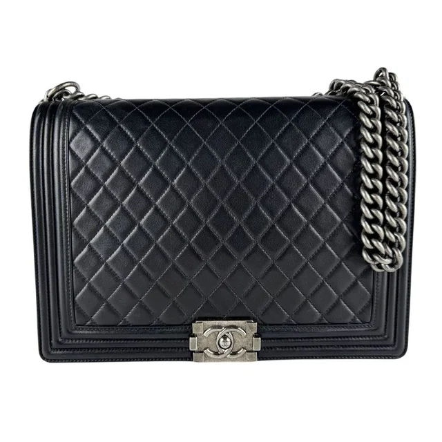 Chanel Shoulder Bag Boy Large in Lambskin from The Reluxe