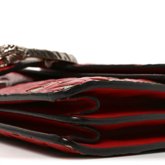 Gucci GG Supreme Monogram Arabesque Dionysus Shoulder Bag Hibiscus Red in Red Suede from FASHIONPHILE, photo 10 of 12