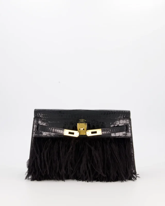 Hermès Kelly Elan Folie Bag in Black Crocodile from Sellier, photo 6 of 24