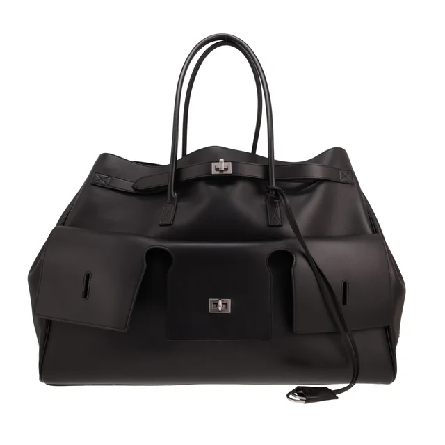 Balenciaga Bel Air XL Carry All handbag in Black Leather from Collector Square, photo 2 of 5