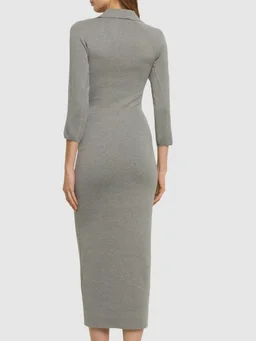 16arlington Midi dress with shirt collar in 55% Silk, 45% Cotton, photo 3 of 5 from LUISAVIAROMA