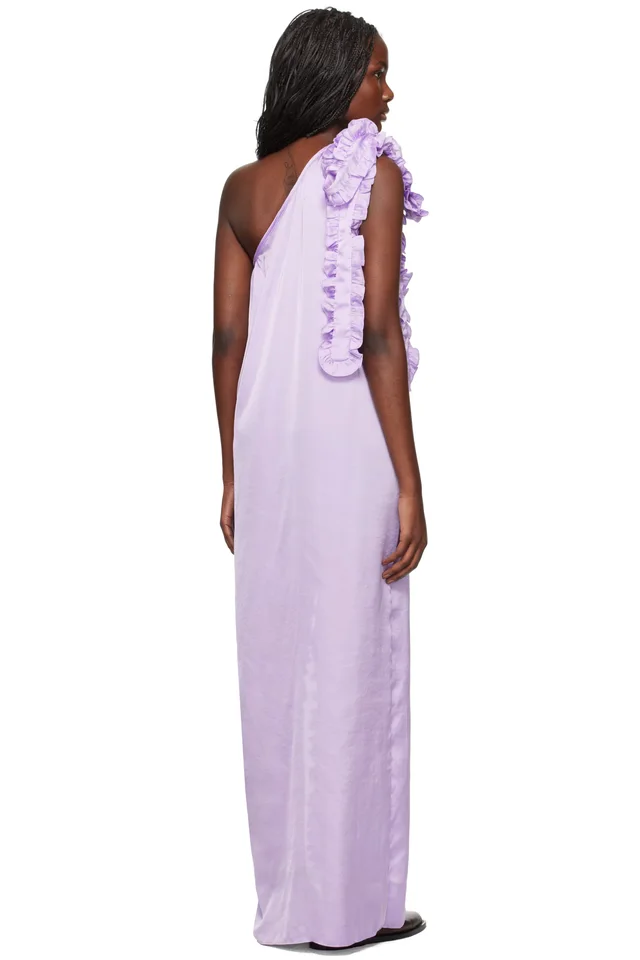 Kika Vargas Purple Aretha Maxi Dress, photo 3 of 4 from SSENSE