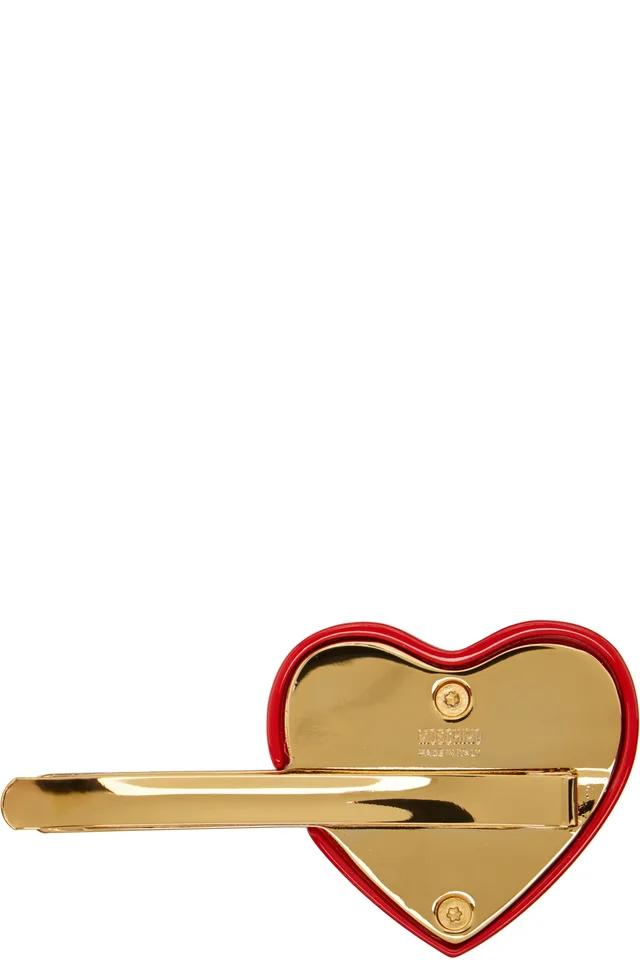 Moschino Red Heart Hair Clip, photo 2 of 3 from SSENSE