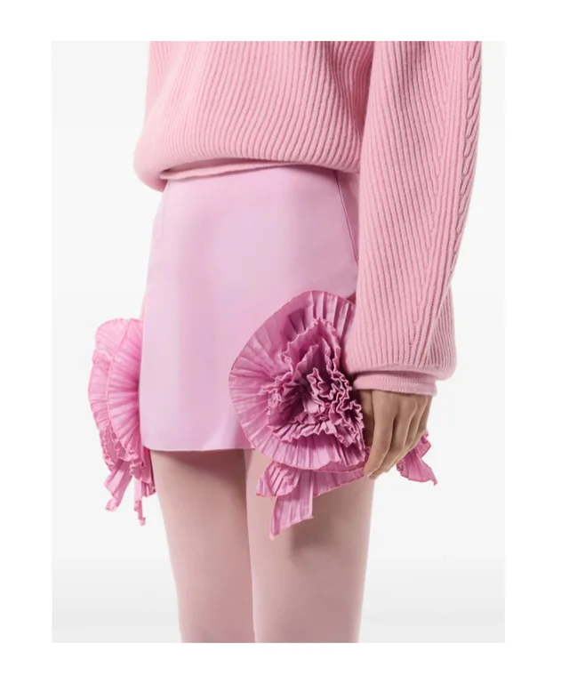 Blumarine Pleated Rosette Mini Skirt, photo 6 of 7 from SENSER