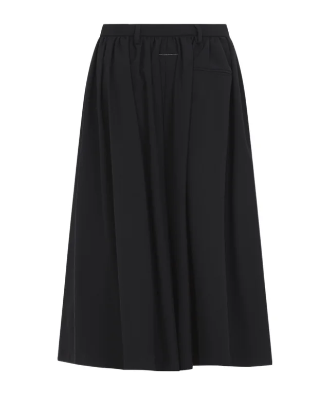 Mm6 Maison Margiela Gathered Wide Leg Shorts, photo 2 of 8 from SENSER