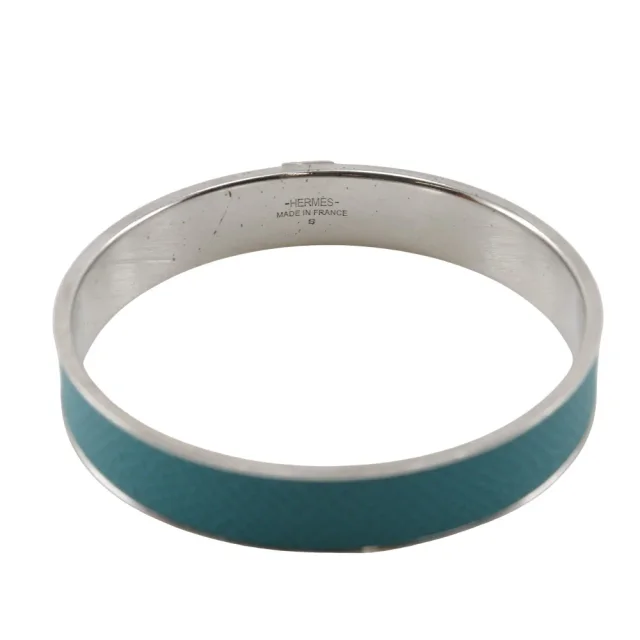 Hermès KAWAII Vau Epsom Metal Bangle in Blue Others from LuxUness, photo 3 of 6