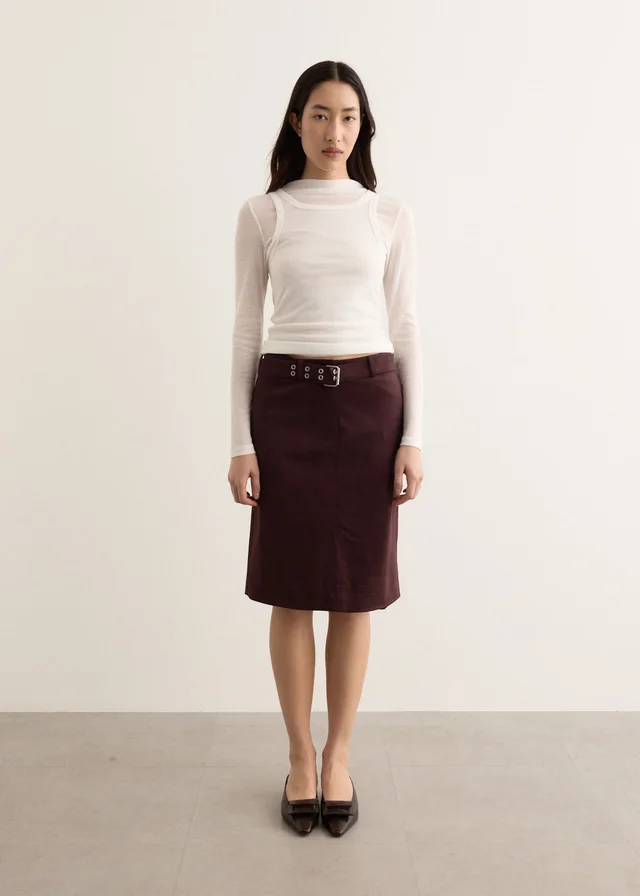 Incu Collection Imposter Suede Skirt in Red from Incu, photo 1 of 1