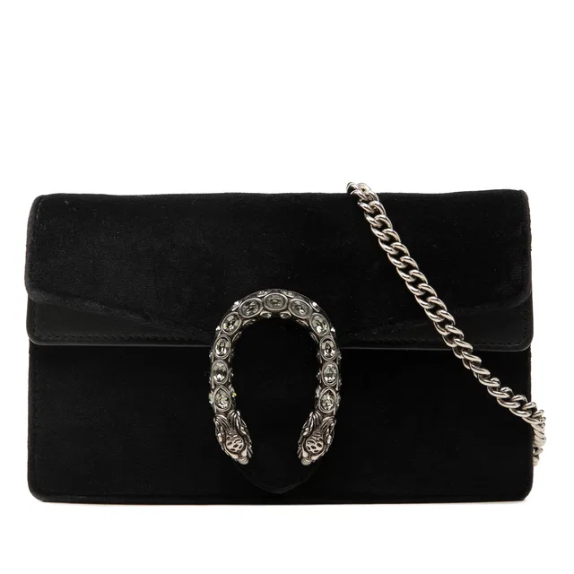 Black Gucci Mini Velvet Dionysus Crossbody in Black Velvet from Designer Revival