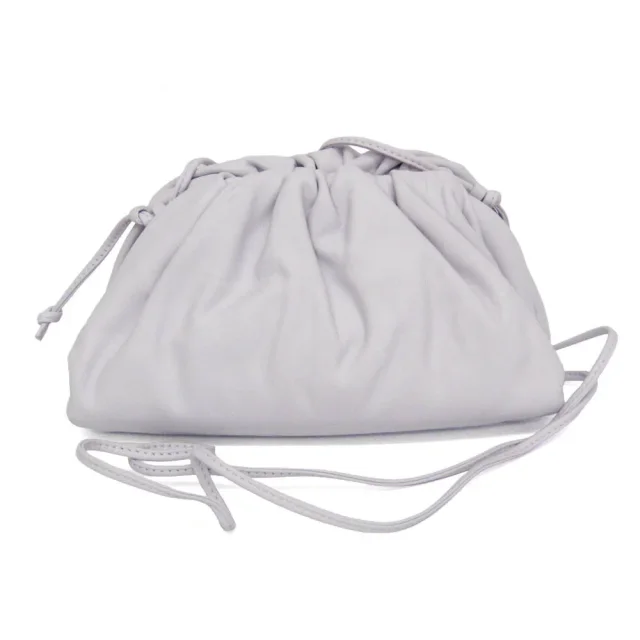Bottega Veneta Mini The Pouch 585852 Women's Leather Shoulder Bag White in White Leather from Elady