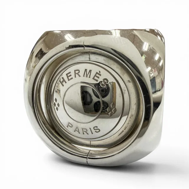 Hermès Vintage Extra Wide Series Ring Silver 49.50.51 in Silver from The Reluxe