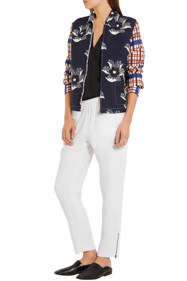 Stella McCartney Tamara Cropped Crepe Tapered Pants in White, photo 2 of 5 from THE OUTNET