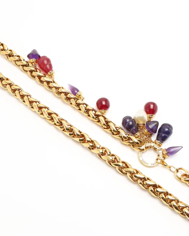 Loewe Beaded Stone Charm Chain Belt from A Retro Tale, photo 2 of 2