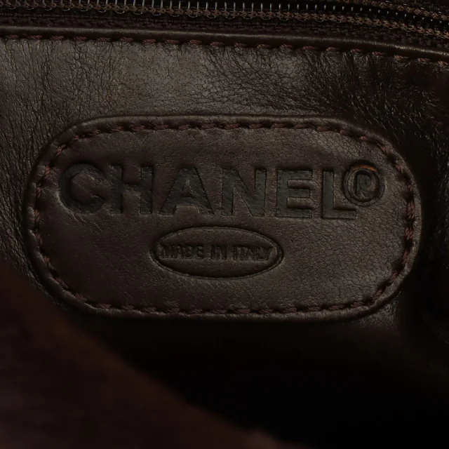 Chanel Around 1998, Lapin Farve brown marble pattern shoulder bag, dark brown from VINTAGE QOO TOKYO, photo 6 of 14