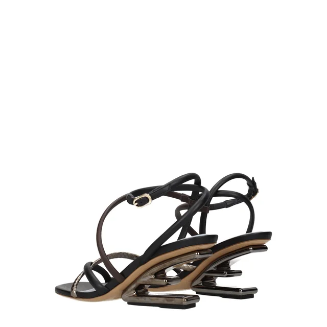 Fendi Multicolor Leather Flat Sandals in Multicolor Leather from HEWI, photo 2 of 2