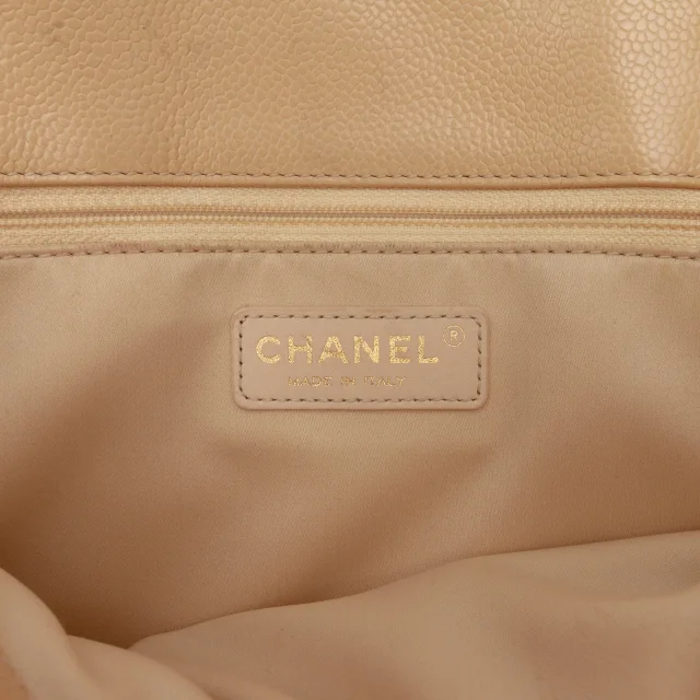 Beige Chanel Caviar Grand Shopping Tote in Beige Caviar leather from Designer Revival, photo 5 of 6