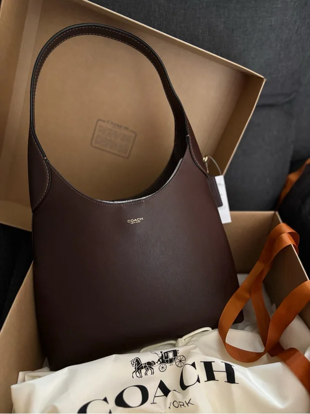 Coach Maple Brooklyn 28 Leather Shoulder Bag in brown|red Leather from Poshmark