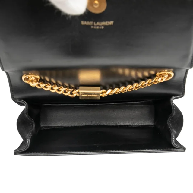 Black Saint Laurent Small Suede Monogram Kate Tassel Crossbody in Black Suede from Designer Revival, photo 2 of 2