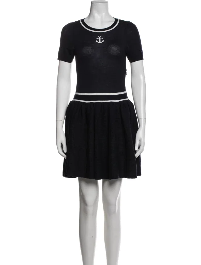 REDValentino Graphic Print Mini Dress in blue from The RealReal