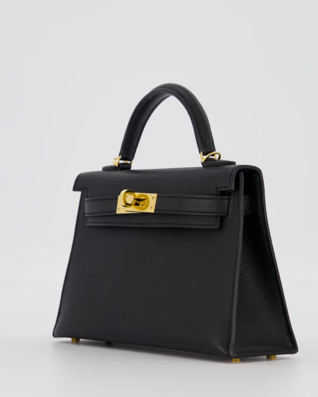 Hermès Mini Kelly II Sellier Bag Black Epsom Leather in Black Epsom leather from Sellier, photo 12 of 21