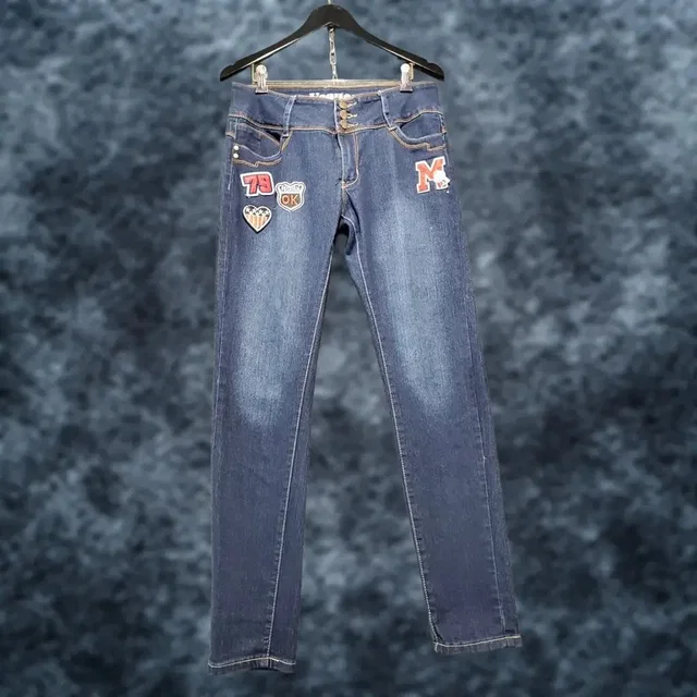 Etro L'square Jeans Womens 11 Skinny Personalized Patches Stretch Retro Grunge Blue in blue Denim from Grailed