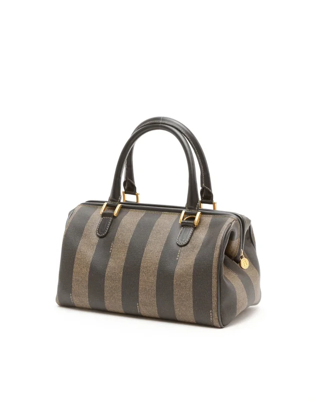 Fendi Pequin Mini Boston Bag in Denim from A Retro Tale, photo 3 of 9