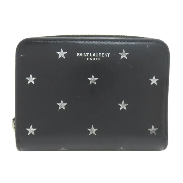 Saint Laurent Star Motif Bifold Wallet Leather in Leather from The Reluxe