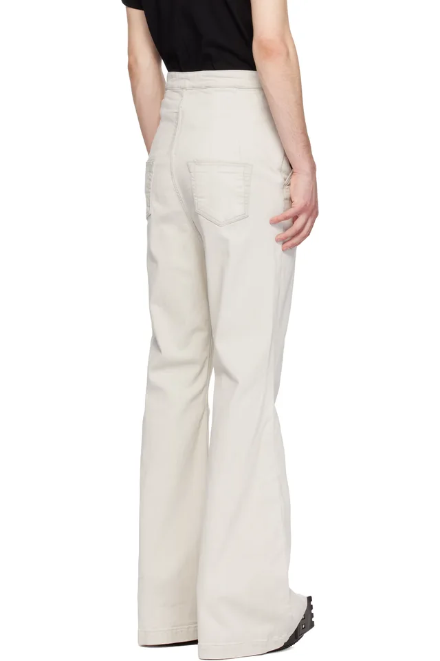 Rick Owens DRKSHDW Off-White Temple Dirt Bolan Jeans, photo 3 of 4 from SSENSE