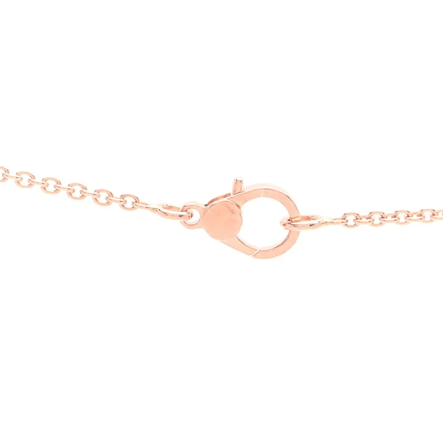 Hermès 18K Rose Gold Diamond Finesse Pendant Necklace in Pink from FASHIONPHILE, photo 4 of 6