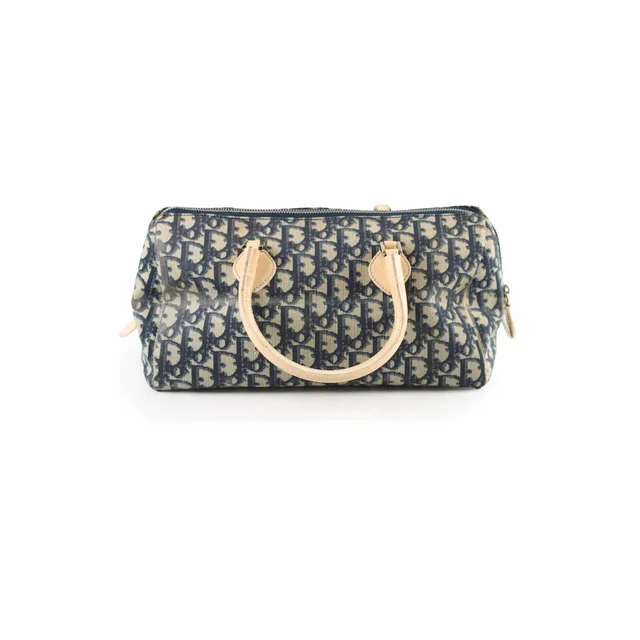 Dior Trotter Bag Blue in Blue Canvas from The Purse Affair