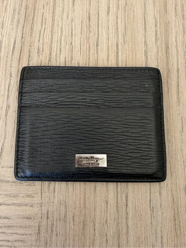 Ferragamo Logo Plaque Cardholder 6 Card Slots Made In Italy in black Leather from Poshmark