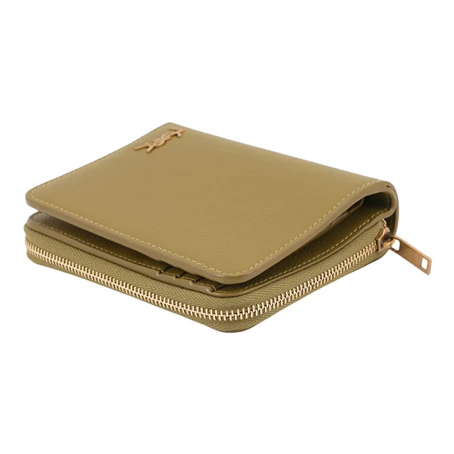 Saint Laurent Compact Zip Around Wallet Green668936 Leather in Leather from GALLERY RARE, photo 2 of 2
