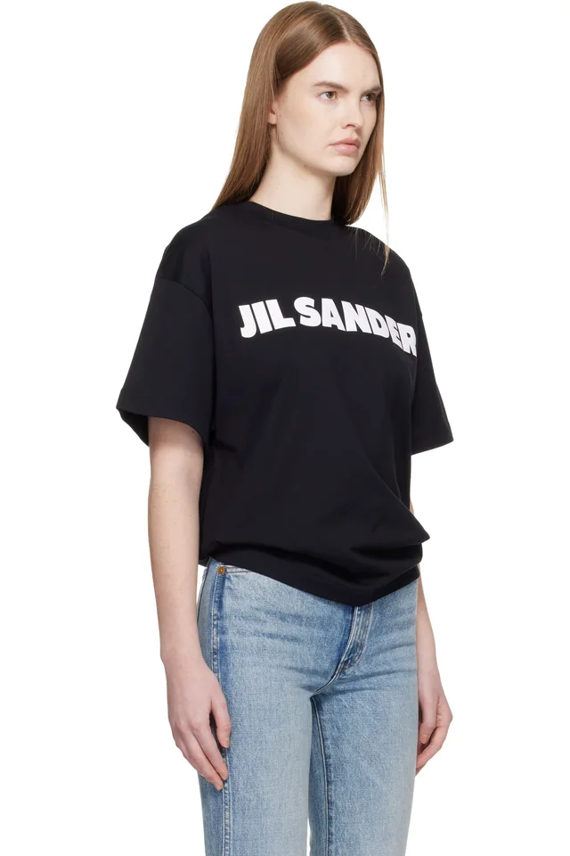 Jil Sander Black Logo T-Shirt, photo 2 of 5 from SSENSE