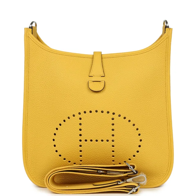 Hermès Evelyne III PM Sun Clemence Palladium Hardware in Clemence leather from Madison Avenue Couture