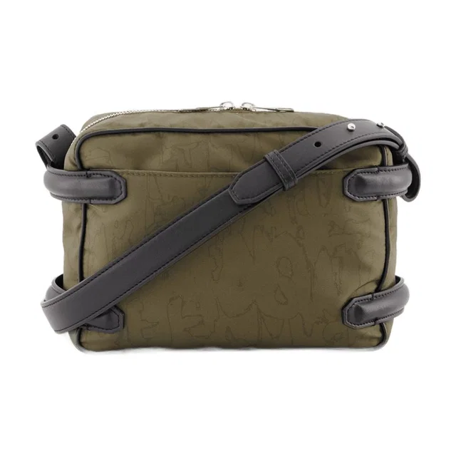 Alexander McQueen Harness Camera Crossbody Bag — Khaki Nylon in Green Nylon from HEWI