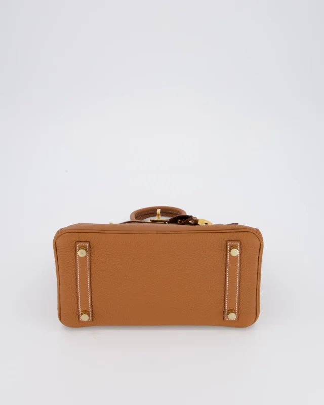 HOT* Hermès Birkin 25 Retourne Bag in Gold Togo leather from Sellier, photo 18 of 21
