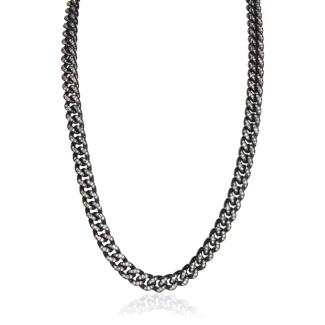 David Yurman Diamond Curb Chain Necklace from myGemma