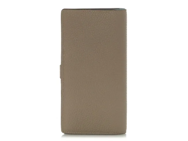 Beige Pebble Taurillon LV Vertical Wallet in Beige Leather from Ann's Fabulous Finds, photo 3 of 8