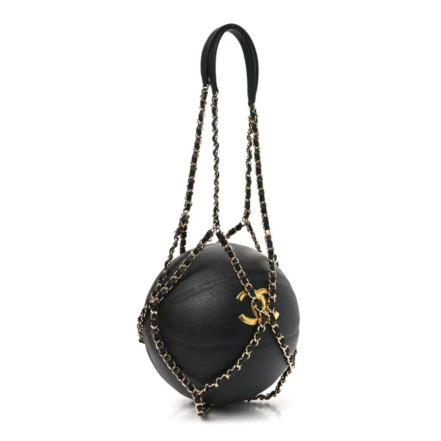 Chanel Chain Net and Basketball Black in Black Lambskin from FASHIONPHILE, photo 2 of 8