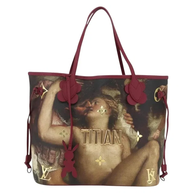 Louis Vuitton Neverfull Nm Tote Limited Edition Jeff Koons Titian Print Canvas Multicolour Bag in Canvas from HEWI